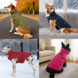 Vitiswap Dog Winter Coat, Warm Dog Jacket Windproof Waterproof Pet Cold Weather Coats for Small Dogs, Turtleneck Fleece Lined Dogs Clothes with Leash Hole, Navy Medium