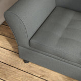 PawHut Pet Sofa, Dog Couch, Elevated Pet Bed for Small Dogs, with Hidden Storage, Soft Tufted Cushion, Gray