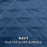 Furhaven Orthopedic Dog Bed for Large Dogs w/ Removable Bolsters & Washable Cover, For Dogs Up to 125 lbs - Quilted Sofa - Navy (Blue), Jumbo Plus/XXL