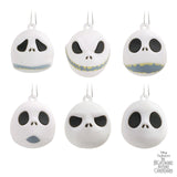 Hallmark Disney Tim Burton's The Nightmare Before Christmas Jack Skellington Heads Mini Christmas Ornaments, Shatterproof, Set of 6