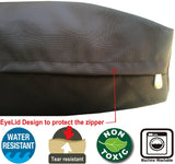 Dogbed4less XL 1680 Ballistic Heavy Duty Dog Pet Bed External Zipper Duvet Cover - Replacement Cover only, 40X35X4 Inches, Seal Brown