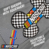 design LAB, Inc. NASCAR Official Merchandise | NASCAR Toy Bone Plush & Bandana, Medium | Soft Squeaky Pet Toy for Dogs Gift Set