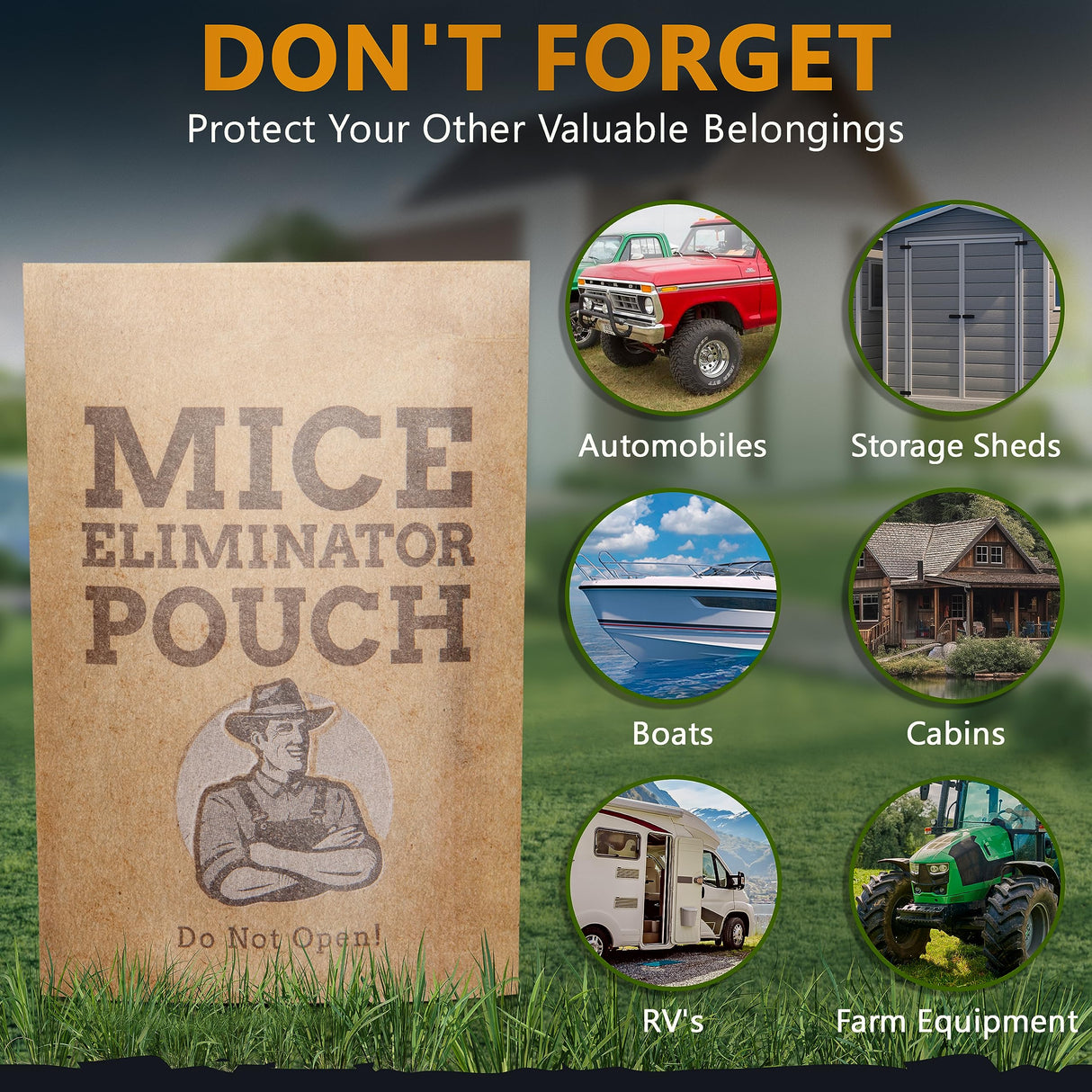 All-Natural Mice Repellent Pouches – Harmless Peppermint Essential Oil Mouse Deterrent - Keep Mice Out of Your Home and Your Family Safe - by Tougher Than Tom