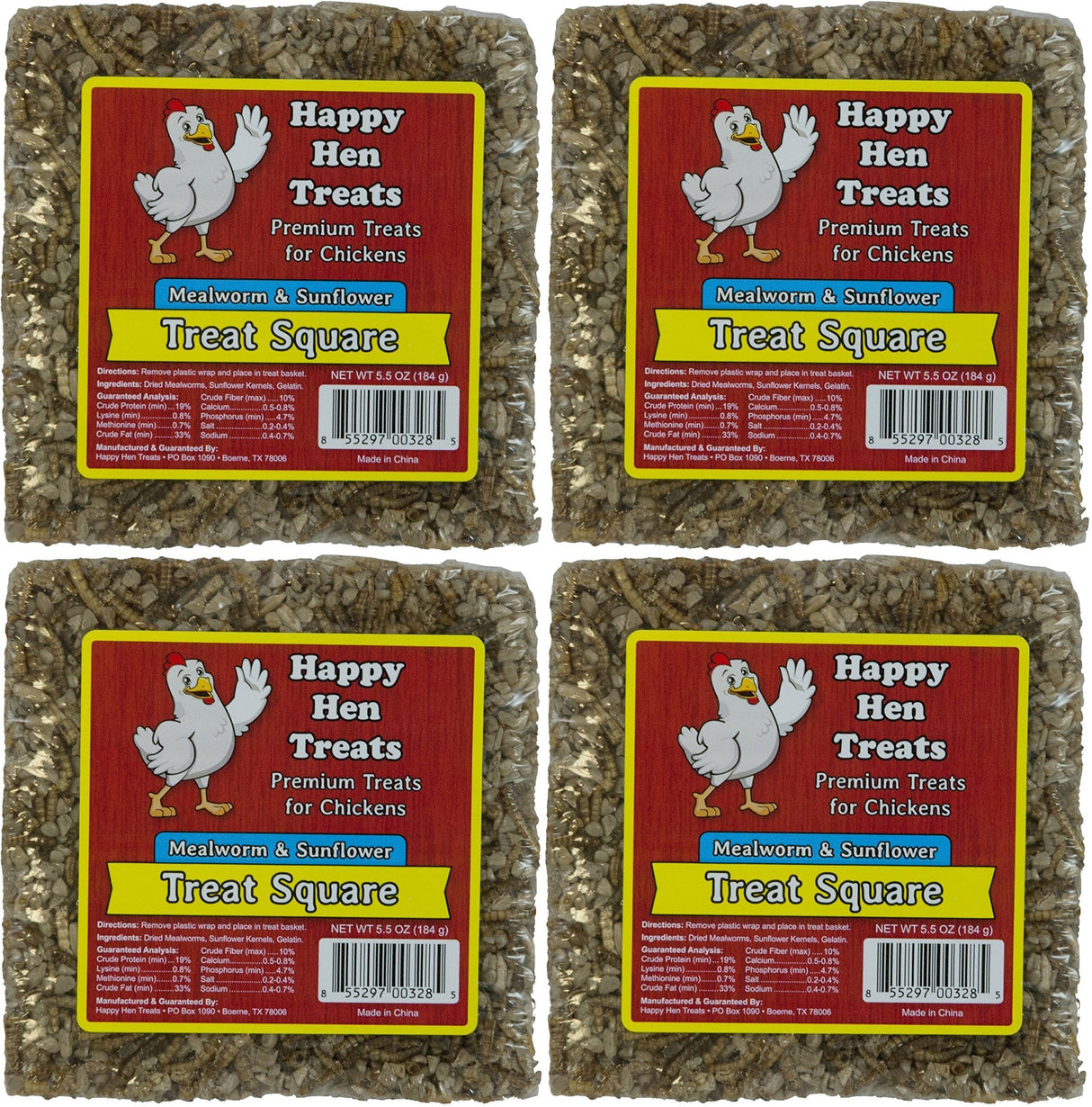 Happy Hen Treats Treat for Pets, Mealworm and Sunflower, 5.5-Ounce - 4 Pack