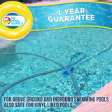 U.S. Pool Supply 12" Deluxe Weighted Butterfly Pool Vacuum Head, Swivel Hose Connection, Pole Handle, Protection Bumper - Clean Debris Above Ground & In-Ground Swimming Pools, Spas – Vinyl Liner Safe