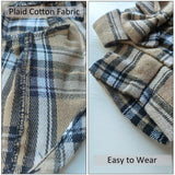 Plaid Dog Shirt,Soft Casual Pet Shirt Clothes, Dog Cotton Shirt with Bow Tie for Wedding,Christmas Costumes (Dark Khaki, XX-Large)