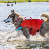 Kurgo Dog Water Life Jacket, Inflatable Safety Jacket for Dogs, Lifejacket Doggy Floats for Kayak, Pool or Lake, Reflective, Adjustable, Surf n’ Turf Life Jacket for Small Medium Large Pets