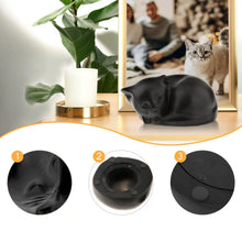 Load image into Gallery viewer, Pet Cremation Urn Storage Sculpture Pet Memorial Figurine Burial Funeral Urn Wooden Cat Urn Memorial Pet Urn Animal Ash
