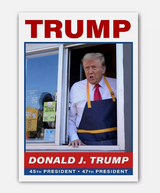 Donald Trump President McDonald's Drive-Thru 2024 Election Custom Trading Card