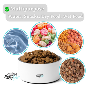 Multipurpose dog food water bowl. Can be used for water, snacks, dry food and wet food.