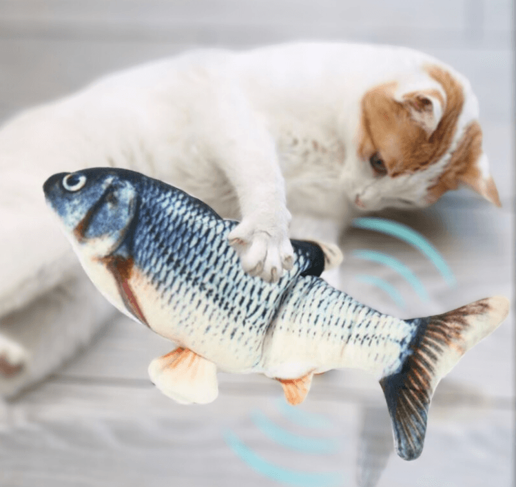 Electric Flopping Fish Moving Cat Kicker Fish Toy, Realistic Floppy Fish  Dog Toy, Wiggle Fish Catnip Toys, Motion Kitten Toy, Plush Interactive Cat  Toys, Fun Toy for Cat Exercise 