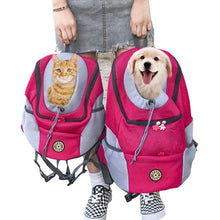 Load image into Gallery viewer, Outdoor Pet Dog Carrier Bag Portable Travel Backpack  Front Bag Double Shoulder Mesh Backpack Head Carrying Bags For Cat
