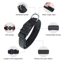 Load image into Gallery viewer, Dog Collar Durable Tactical Pet Collar  Adjustable Nylon Collars Medium Large Dog German Shepherd Training Collar s Accessories
