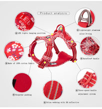 Load image into Gallery viewer, Truelove Pet Dog Harness Floral No Pull Cotton Fabric Breathable and Reflective Soft for Big Medium Small Adjustable VestTLH5655
