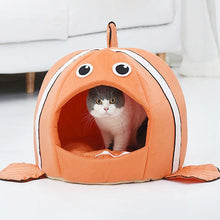 Load image into Gallery viewer, Cats Sleeping Bed  Pet Products Cave Hammock For Basket Nest Small Dogs Accessories Townhouses Lovely Fish Kitten Winter Tent
