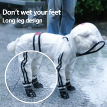 Load image into Gallery viewer, Dog Raincoat Puppy Four Feet Hooded Transparent Waterproof Windproof Teddy Small Large Dogs Rain Out Clothes For Pet Supplies
