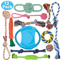Load image into Gallery viewer, 12Pcs Large Dog Toy Sets Chew Rope Toys for Dog Chewing Toys for Dog Outdoor Teeth Clean Toy for Big Dogs Juguete para Perros
