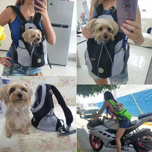 Load image into Gallery viewer, Outdoor Pet Dog Carrier Bag Portable Travel Backpack  Front Bag Double Shoulder Mesh Backpack Head Carrying Bags For Cat
