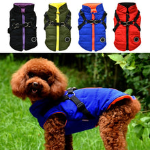 Load image into Gallery viewer, Winter Warmth Dog Vest with Integrated Harness Padded Pet Jacket Zipper Closure Dog Coat Comfortable and Safe for Small Breeds
