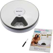 Load image into Gallery viewer, Round Timing Feeder Automatic Pet Feeder 6 Meals 6 Grids Cat Dog Electric Dry Food Dispenser 24 Hours Feed Pet Supplies 40% Off
