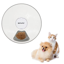 Load image into Gallery viewer, Dog Feeder Automatic Pet Feeder Round Timing Feeder 6 Meals 6 Grids Dog Cat Electric Dry Food Dispenser 24 Hours Feed Supplies
