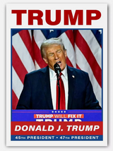 Donald Trump Victory Speech 2024 Election Night Custom Presidential Trading Card