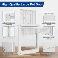 Load image into Gallery viewer, Dog Door for Wall Weatherproof Pet Door with Locking Panel Lightweight Pet Safe Dog Door with Transparent Flap
