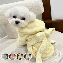 Load image into Gallery viewer, Dog Hooded Bath Towel Quick Drying Super Absorbent Pajamas Pet Cat Bath Robe Cute Dog Clothes Cloak For Puppy Small Dogs Cats
