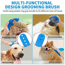 Load image into Gallery viewer, 2Pcs Pet Grooming Kit for Dog Cat Rabbit Fur  Grooming Brush Bath Cleaning Glove De-Shedding  Pet Hair And Shower Brush
