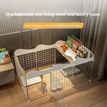 Load image into Gallery viewer, Household Pet Dog Fence House  Kennel Indoor Small Dog Teddy Bear Fence Isolation Door With Toilet Area  Cage

