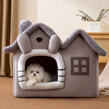 Load image into Gallery viewer, Foldable Dog House Kennel Bed Mat For Small Medium Dogs Cats Winter Warm Cat Bed Nest Pet Products Basket Pets Puppy Cave Sofa
