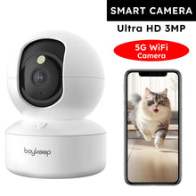 Load image into Gallery viewer, Boykeep 2K Pet Dog Camera with Phone App, 5G/2.4GHz WiFi Indoor Security Baby Camera, 360° Pan &amp; Tilt, 2-Way Audio, Night Vision
