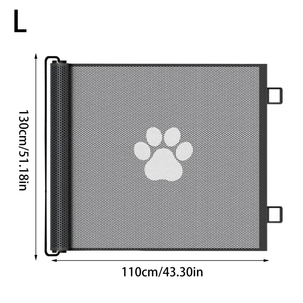 Dog Gate Indoor Retractable Mesh Baby Fence Pet Accessories For Porch Window Fireplace Doorway Yard Nursery Kitchen Balcony Pool
