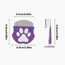 Load image into Gallery viewer, Pet Grooming Comb - Flea Comb for Cats &amp; Dogs, Curved Design for Face &amp; Body, Mini Detangling Brush for Pets
