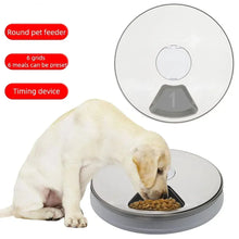 Load image into Gallery viewer, Round Automatic Cat &amp; Dog Feeder 6 Grids 6 Meals Timing 24H Electric Dry Food Dispenser Practical Automatic Pet Feeding Supplies

