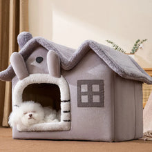 Load image into Gallery viewer, Foldable Dog House Kennel Bed Mat For Small Medium Dogs Cats Winter Warm Cat Bed Nest Pet Products Basket Pets Puppy Cave Sofa
