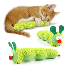 Load image into Gallery viewer, Cat plush toy pet amusing cat to relieve boredom interactive scratch-resistant and bite-resistant green animal toy
