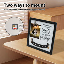 Load image into Gallery viewer, Pet Memorial Frame Solid Wood Pet Sympathy Photo Frame With Clip Hanging Dog Cat Loss Frame Postcard Photo Desktop Decoration
