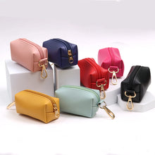 Load image into Gallery viewer, Pet poop bag dispenser dog garbage bag bag PU leather outdoor portable dog walking poop collection box
