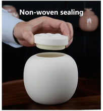 Load image into Gallery viewer, Pet Footprint Memorial Urn, Ceramic Sealed Storage Tank, Simple Ashes, White, Pink, Dog, Cat Memorial Ashes Storage
