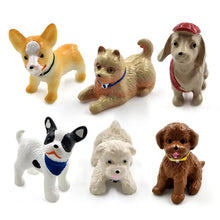 Load image into Gallery viewer, 6pcs Little Dog Puppy Miniature Figurine Cartoon Animal Character Fairy Garden Home  Ornament Desk Decoration DIY Accessory
