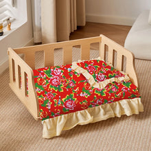 Load image into Gallery viewer, Wooden Dog Bed Four Seasons Universal Teddy Small Dog Summer Special Bed Suspended Off-the-und Pet Wood Bed

