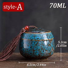 Load image into Gallery viewer, 70ml Ceramic Mini Cremation Urn Memorial Container Pet Ashes Urn mall Keepsake Funeral Casket Pet Dog Cat Bird Mouse Columbarium
