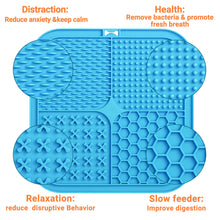 Load image into Gallery viewer, 4in1 Dog Licking Mat Split Puzzle Designed Healthy Slowly Feeding Relief Anxiety Safe Material Washable Feeder Pad Pet Supplies
