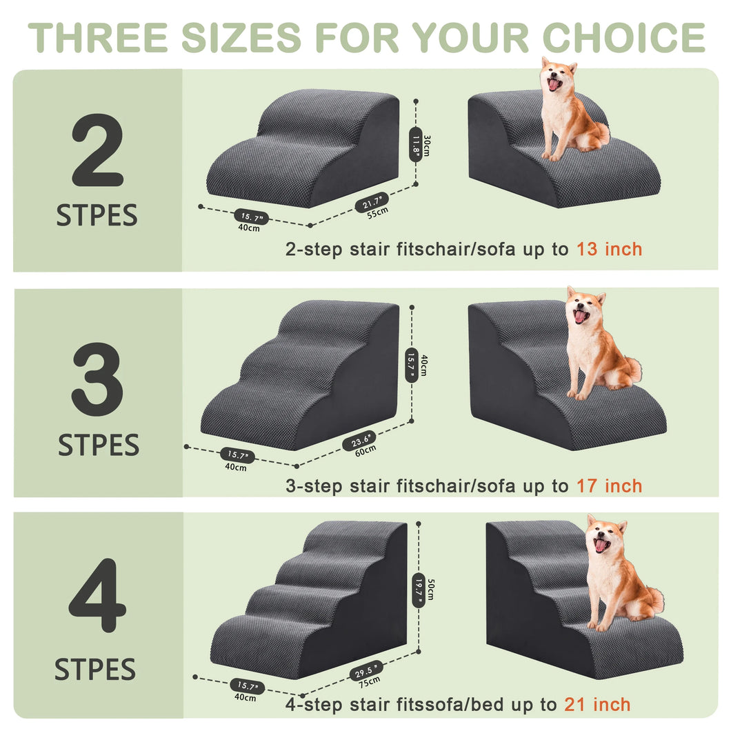 Curved Dog Stairs Ramp for High Beds 19.7