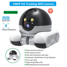Load image into Gallery viewer, 1080P Pet Tracking WIFI Camera Home Security Protection Surveillance Camera Mobile APP Remote Control Baby Pet Monitor Robot Cam
