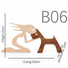 Load image into Gallery viewer, 1PCS Free Personalized Wooden Dog Human Memorial Gifts Custom Wooden Carving for Dog Lover Loss Sympathy Gift Remembrance Gifts
