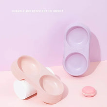 Load image into Gallery viewer, Pet Double Bowl Dogs and Cats Feed in Double Bowls Macaron Plastic Feeding Bowl Pet Supplies Cat Accessories Cat Products Cat Fo
