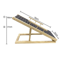 Load image into Gallery viewer, Foldable Small Dog Ramps Solid Wood Pine Stairs High Bed Dog Ramps Car Door Outdoor Pets Straight Ladder Climbing Pet Supplies
