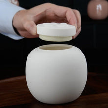 Load image into Gallery viewer, Pet Footprint Memorial Urn, Ceramic Sealed Storage Tank, Simple Ashes, White, Pink, Dog, Cat Memorial Ashes Storage

